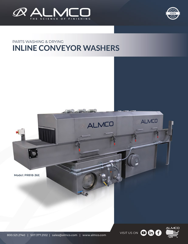 Inline conveyor washer sell sheet.